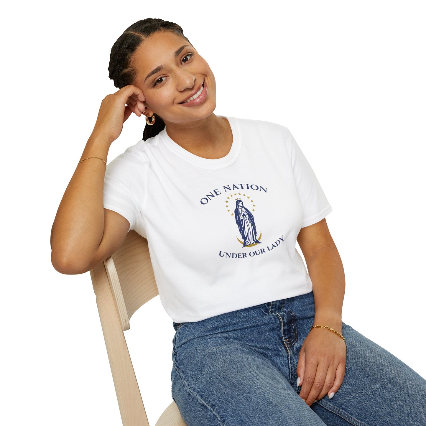 One Nation Under Our Lady T-Shirt - Ludus Catholic Games