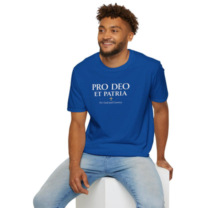 Pro Deo et Patria T-Shirt — "For God and Country" Patriotic Faith Tee - Ludus Catholic Games
