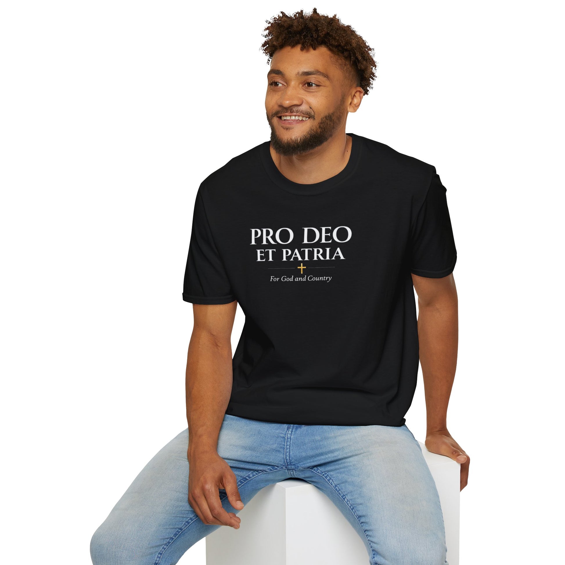 Pro Deo et Patria T-Shirt — “For God and Country” Patriotic Tee - Ludus Catholic Games