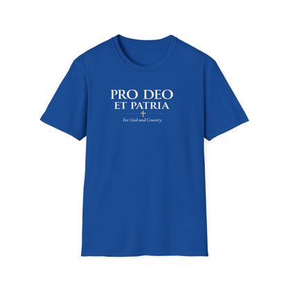 Pro Deo et Patria T-Shirt — "For God and Country" Patriotic Faith Tee - Ludus Catholic Games