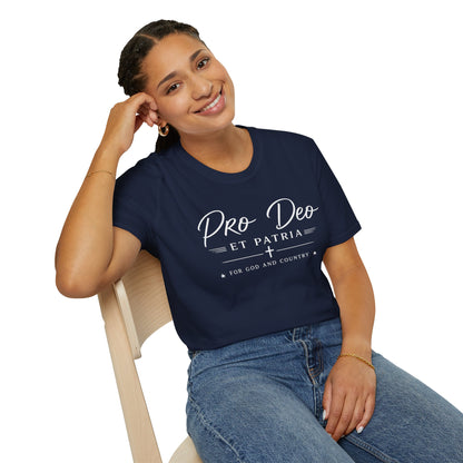 Pro Deo et Patria T‑Shirt — For God and Country Patriotic Faith Tee - Ludus Catholic Games