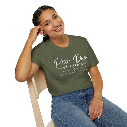 Pro Deo et Patria T‑Shirt — For God and Country Patriotic Faith Tee - Ludus Catholic Games