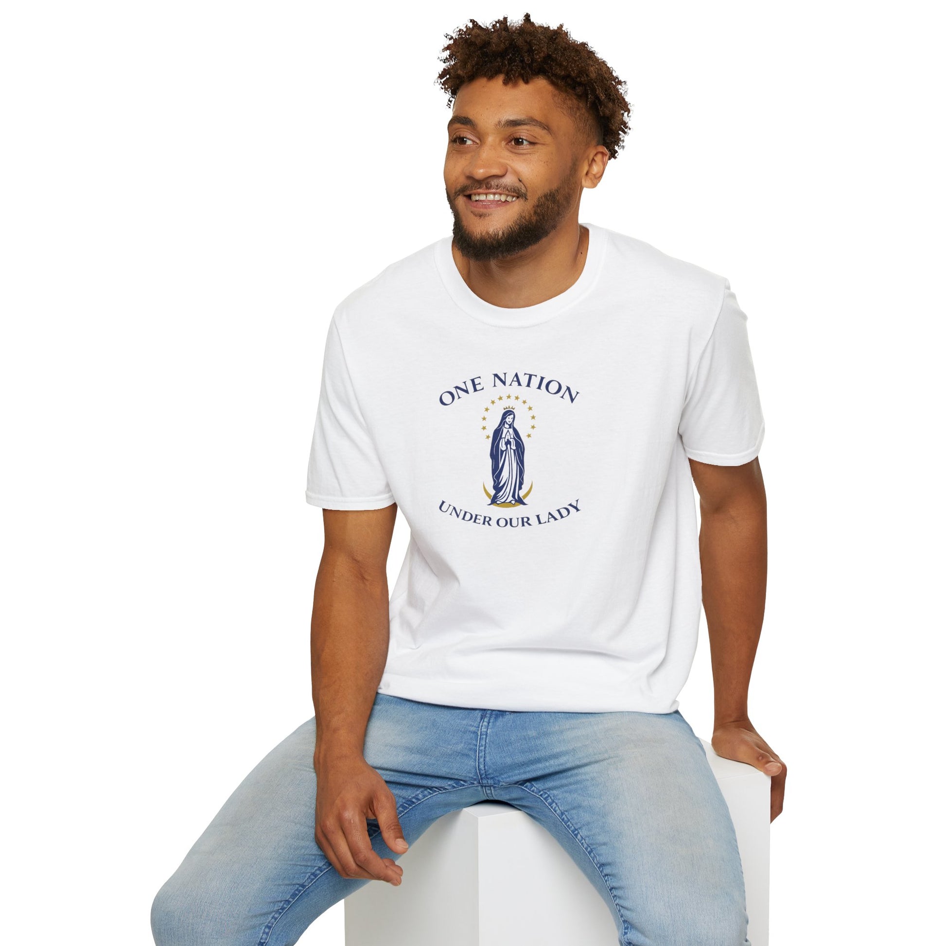 One Nation Under Our Lady T-Shirt - Ludus Catholic Games