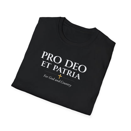 Pro Deo et Patria T-Shirt — “For God and Country” Patriotic Tee - Ludus Catholic Games