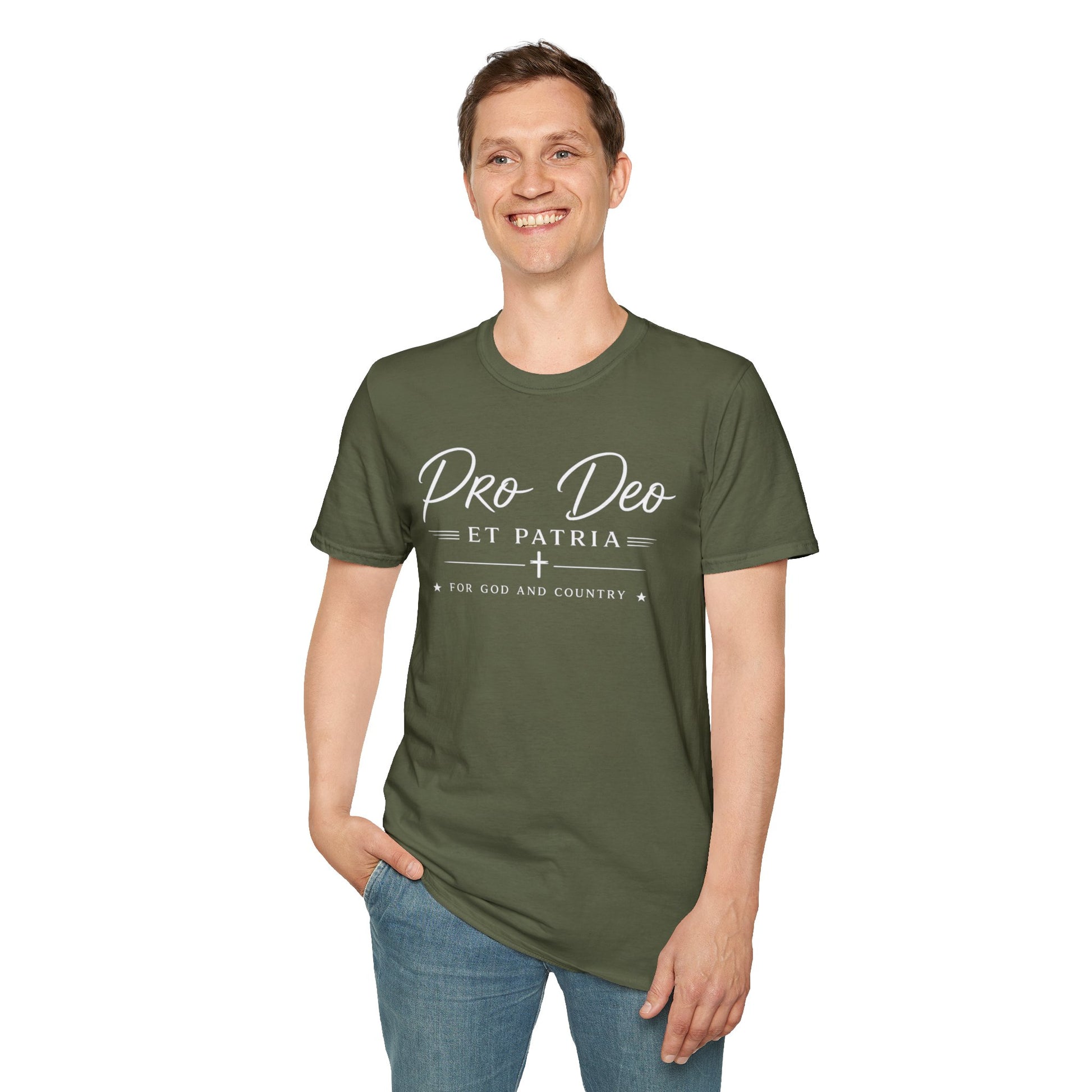 Pro Deo et Patria T‑Shirt — For God and Country Patriotic Faith Tee - Ludus Catholic Games