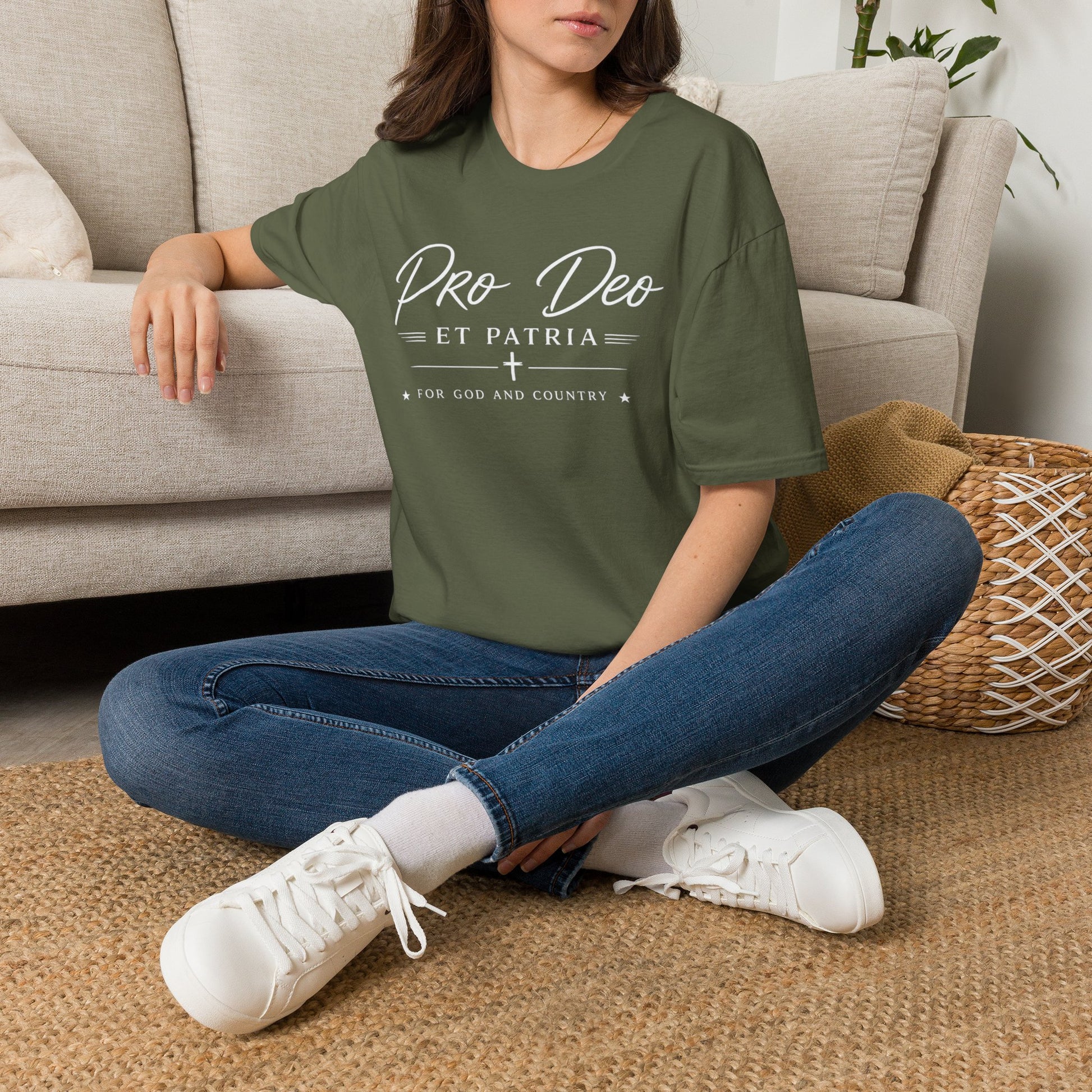 Pro Deo et Patria T‑Shirt — For God and Country Patriotic Faith Tee - Ludus Catholic Games