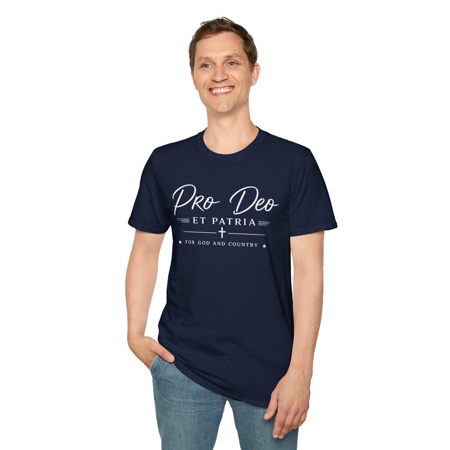 Pro Deo et Patria T‑Shirt — For God and Country Patriotic Faith Tee - Ludus Catholic Games