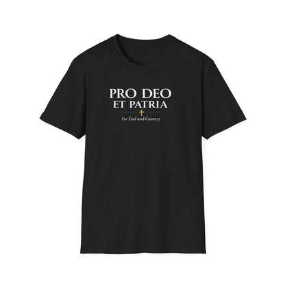 Pro Deo et Patria T-Shirt — “For God and Country” Patriotic Tee - Ludus Catholic Games