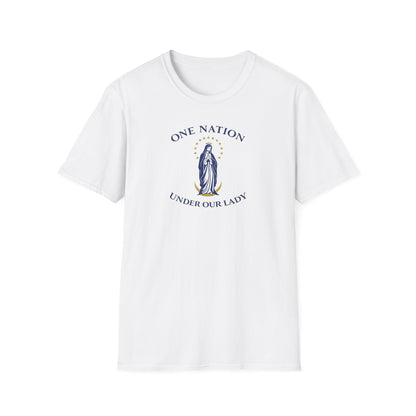 One Nation Under Our Lady T-Shirt - Ludus Catholic Games