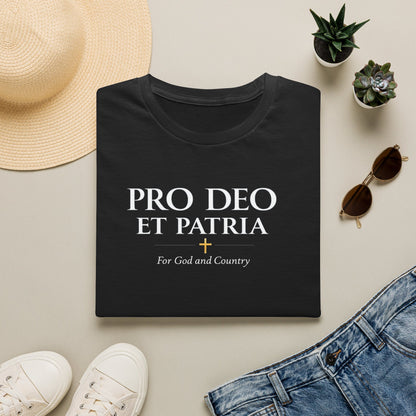 Pro Deo et Patria T-Shirt — “For God and Country” Patriotic Tee - Ludus Catholic Games