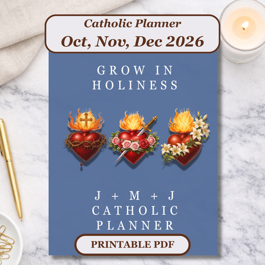Catholic Planner 2026 | Grow in Holiness October-December Q4 (PDF Download) - Ludus Catholic Games