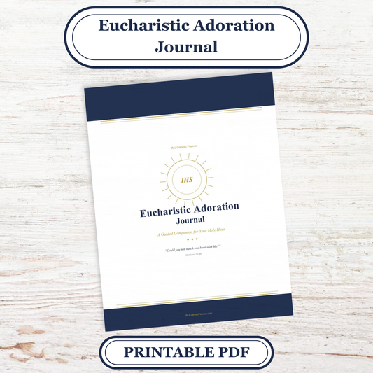 Guided Eucharistic Adoration Journal, Catholic Holy Hour Prayer (Printable PDF) - Ludus Catholic Games