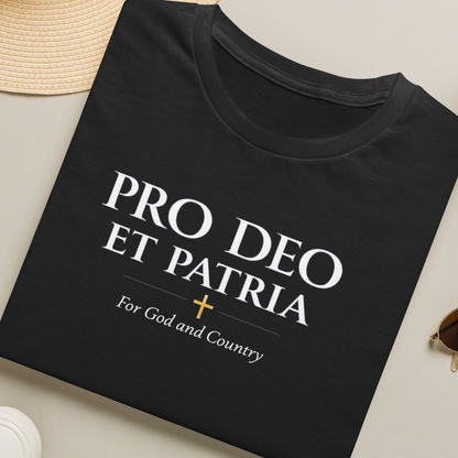 Pro Deo et Patria T-Shirt — “For God and Country” Patriotic Tee - Ludus Catholic Games