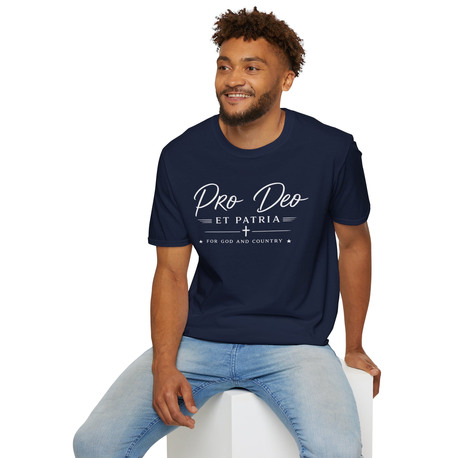 Pro Deo et Patria T‑Shirt — For God and Country Patriotic Faith Tee - Ludus Catholic Games