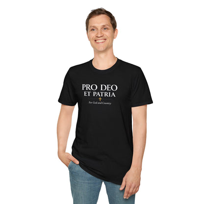 Pro Deo et Patria T-Shirt — “For God and Country” Patriotic Tee - Ludus Catholic Games