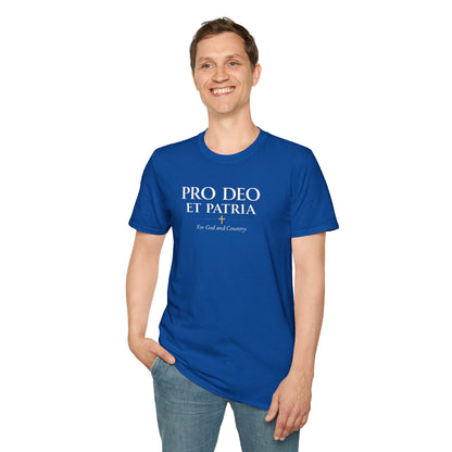 Pro Deo et Patria T-Shirt — "For God and Country" Patriotic Faith Tee - Ludus Catholic Games
