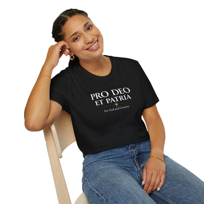 Pro Deo et Patria T-Shirt — “For God and Country” Patriotic Tee - Ludus Catholic Games