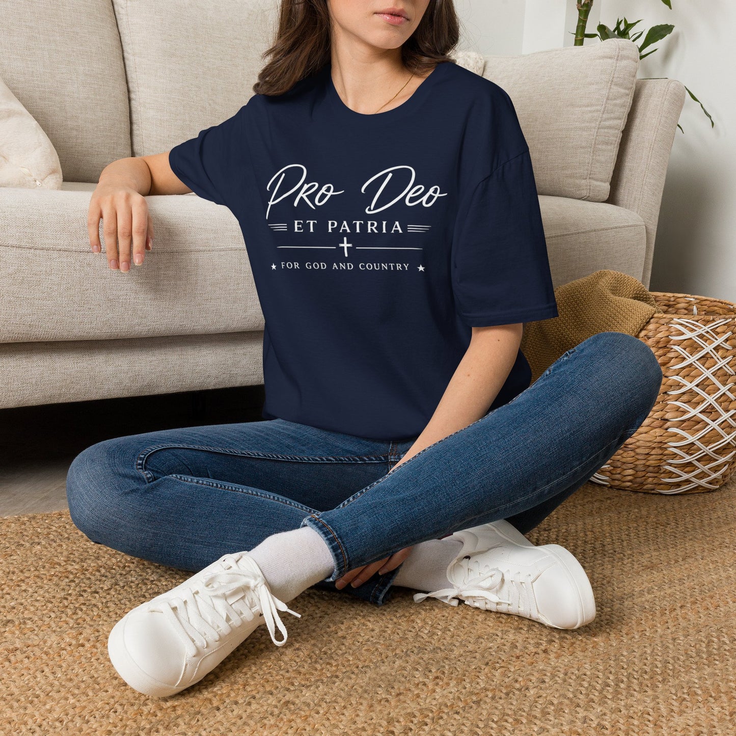 Pro Deo et Patria T‑Shirt — For God and Country Patriotic Faith Tee - Ludus Catholic Games