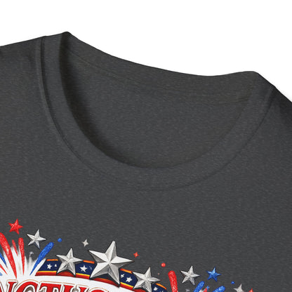T-Shirt — Sanctus Michael Defende Nos Patriotic Saint Michael Protector Tee - Ludus Catholic Games