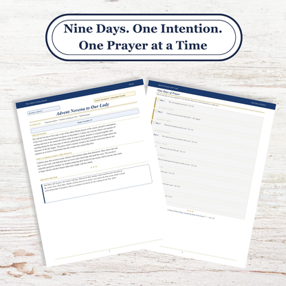Catholic Novena Journal, Liturgical Year Prayers, 27 Novenas, Guided Tracker (PDF Download) - Ludus Catholic Games