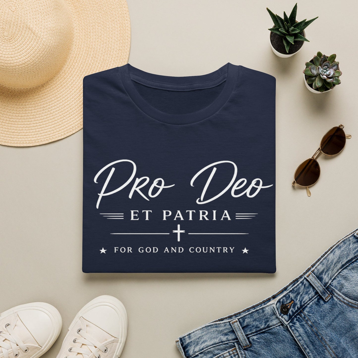 Pro Deo et Patria T‑Shirt — For God and Country Patriotic Faith Tee - Ludus Catholic Games