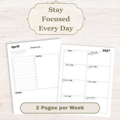 Traditional Latin Mass Catholic Planner 2026-2027 | Dashboard Weekly Layout | Printable PDF - Ludus Catholic Games