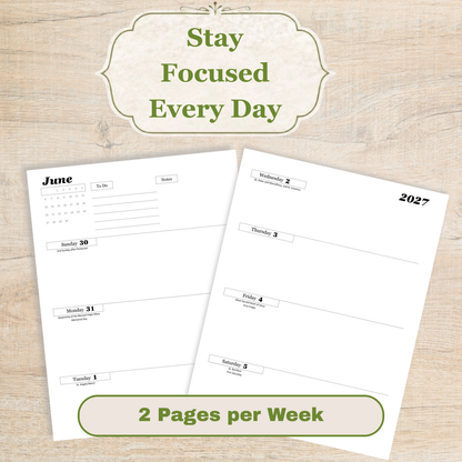 Traditional Latin Mass Catholic Planner 2026-2027 | Horizontal Weekly Layout | Printable PDF - Ludus Catholic Games