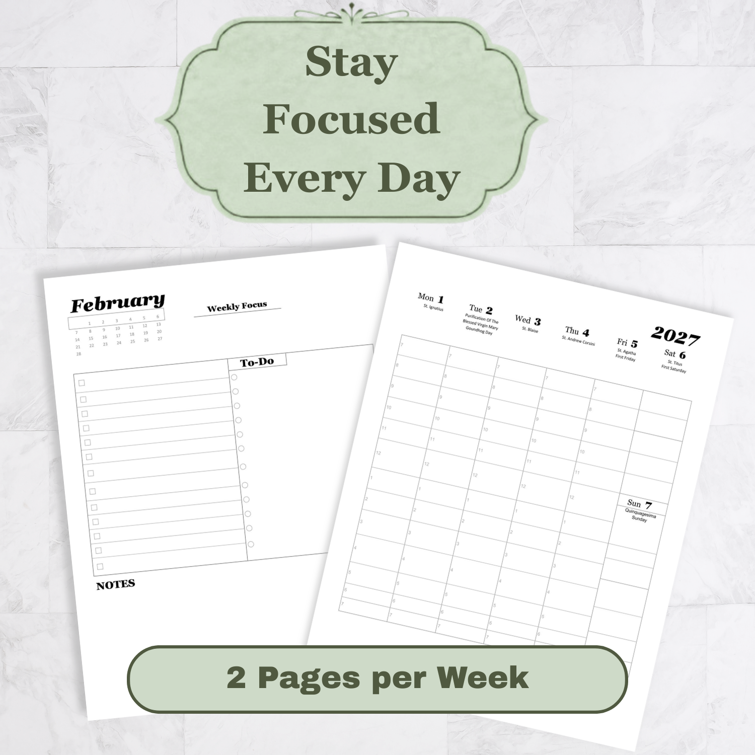 Traditional Latin Mass Catholic Planner 2026-2027 | Hourly Dashboard Weekly Layout | Printable PDF - Ludus Catholic Games