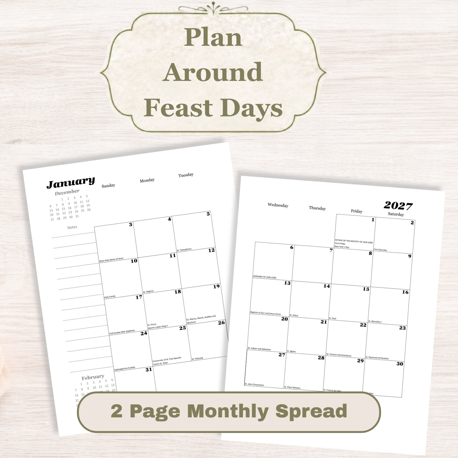 Traditional Latin Mass Catholic Planner 2026-2027 | Vertical Weekly Layout | Printable PDF - Ludus Catholic Games