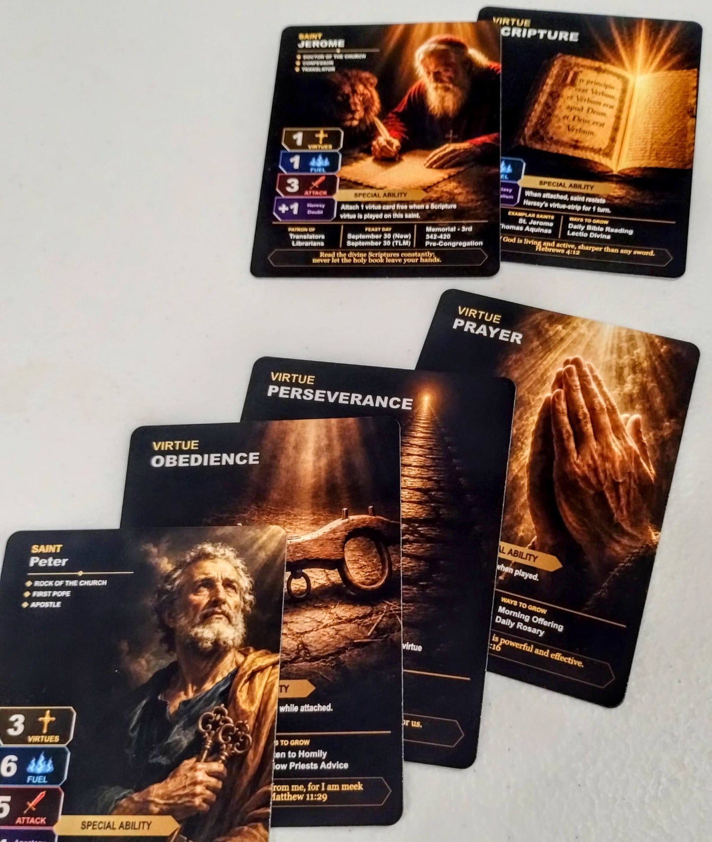 Saints & Dragons a Catholic Trading Card Game