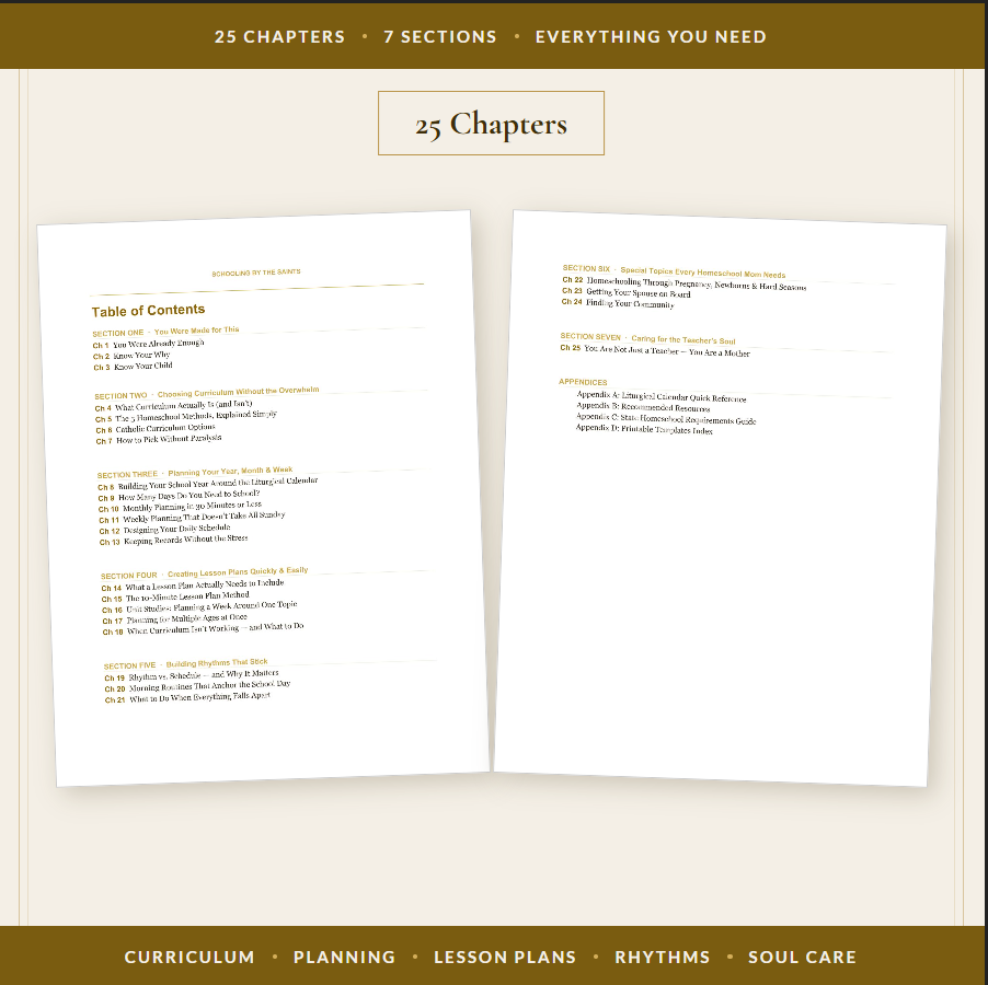 Schooling by the Saints, a complete Catholic homeschool guide and workbook